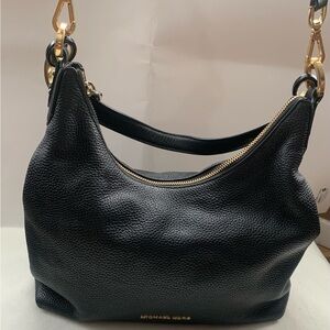 Michael Kors Black Pebbled Leather Hobo Bag